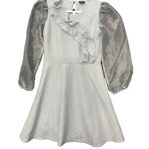 Beetlejuice Astrid Empire Waist Dress Sky Blue XL (14) Ruffle Organza Sleeves